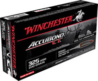 Winchester Supreme Rifle Ammunition S325WSMCT, 325 WSM, AccuBond CT, 200 GR, 2950 fps, 20 Rd/bx