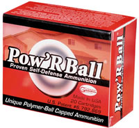 Corbon PowRball Handgun Ammunition PB45GAP165, 45 GAP, Powerball, 165 GR, 1075 fps, 20 Rd/bx