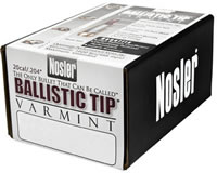 Nosler Varmint Ballistic Tip 204 Caliber 40 Grain Spitzer 100/Box (52111), Not Loaded