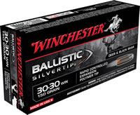 Winchester Supreme Rifle Ammunition SBST3030, 30-30 Winchester, Ballistic Silvertip, 150 GR, 2390 fps, 20 Rd/bx