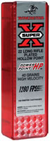 Winchester Super-X Power Point HV Rimfire Ammunition X22LRPP1, 22 LR, Power Point, 40 GR, 1280 fps, 100 Rd/bx