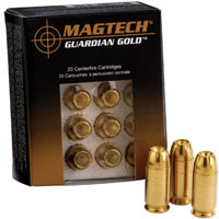 Magtech Sport Guardian Gold Cartridges GG45GB, 45 GAP, Jacketed Hollow Point (JHP), 230 GR, 1007 fps, 20 Rd/bx