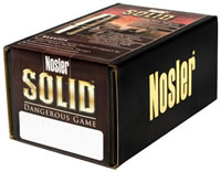 Nosler .375 Caliber 260 Grain Dangerous Game Flat Point 25/Box (29755), Not Loaded