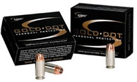 Speer Gold Dot Handgun Ammunition 23978, 45 GAP, Gold Dot Hollow Point (HP), 200 GR, 1020 fps, 20 Rd/bx