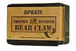 Speer 458 Caliber 500 Grain Trophy Bonded Bear Claw 25/Box (1790), Not Loaded
