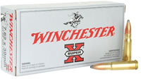 Winchester Super-X Rifle Ammunition X76239, 7.62x39mm, Pointed Soft Point (SP), 123 GR, 2365 fps, 20 Rd/bx