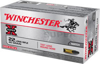 Winchester Super-X Target Rimfire Ammunition XT22LR, 22 LR, Lead Round Nose (RN), 40 GR, 1255 fps, 50 Rd/bx