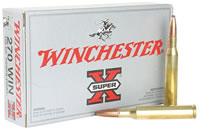 Winchester Super-X Rifle Ammunition X2704, 270 Winchester, Power-Point, 150 GR, 2850 fps, 20 Rd/bx