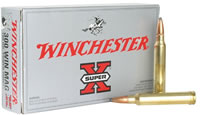 Winchester Super-X Rifle Ammunition X30WM2, 300 Winchester Mag, Power-Point, 180 GR, 2960 fps, 20 Rd/bx