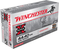 Winchester Super-X Rifle Ammunition X4440, 44-40 Winchester, Soft Point (SP), 200 GR, 1190 fps, 50 Rd/bx