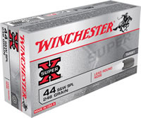 Winchester Super-X Pistol Ammunition X44SP, 44 Special, Lead Round Nose (RN), 246 GR, 755 fps, 50 Rd/bx