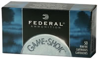 Federal Premium Game-Shok Rimfire Ammunition 724, 22 Long Rifle, Copper Plated HP, 31 GR, 1430 fps, 50 Rd/bx