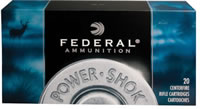 Federal Premium Power Shok Rifle Ammunition 7A, 7 mm X 57 mm Mauser, Soft Point (SP), 175 GR, 2440 fps, 20 Rd/bx