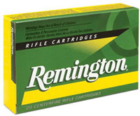 Remington Rifle Ammuntion R243W1, 243 Winchester, Pointed Soft Point (SP), 80 GR, 3350 fps, 20 Rd/bx