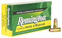 Remington Express Pistol Cartridges R38SC, 38 Short Colt, Lead Round Nose (RN), 125 GR, 730 fps, 50 Rd/bx