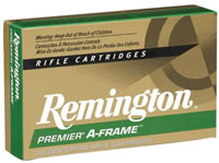 Remington Premier Rifle Ammunition RS300UM2, 300 Remington Ultra Mag, A-Frame Pointed Soft Point (SP), 200 GR, 3032 fps, 20 Rd/bx