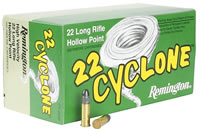 Remington Cyclone Rimfire Ammunition CY22HP, 22 Long Rifle, Hollow Point (HP), 36 GR, 1280 fps, 50 Rd/bx