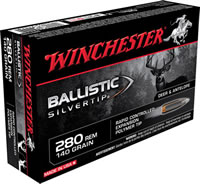 Winchester Supreme Rifle Ammunition SBST280, 280 Remington, Ballistic Silvertip, 140 GR, 3040 fps, 20 Rd/bx