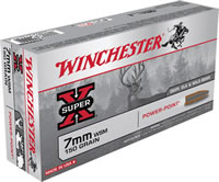 Winchester Super-X Rifle Ammunition X7MMWSM, 7 MM WSM, Power-Point, 150 GR, 3200 fps, 20 Rd/bx