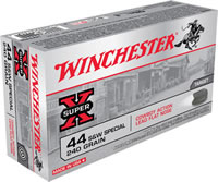 Winchester Cowboy Loads USA44CB, 44 Special, Lead Flat Nose (FN), 240 GR, 750 fps, 50 Rd/bx