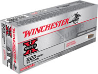 Winchester Super-X Rifle Ammunition X223WSS, 223 WSSM, Pointed Soft Point (SP), 55 GR, 3850 fps, 20 Rd/bx