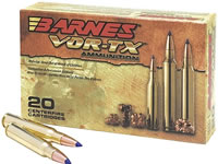 Barnes Tipped TSX Rifle Ammunition BB338WM2, 338 Winchester Magnum, Tipped TSX Boat Tail, 225 GR, 20 Rd/Bx