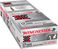 Winchester Super-X Rimfire Ammunition X17HMR1, 17 HMR, XTP, 20 GR, 50 Rd/bx