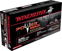 Winchester Rifle Ammunition X325WSMBP, 325 WSM, Power Max Bonded, 220 GR, 2840 fps, 20 Rd/bx