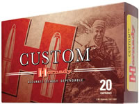 Hornady Custom Rifle Ammunition 8085, 30-30 Winchester, Flat Point, 170 GR, 2200 fps, 20 Rd/bx