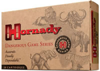 Hornady DGS Rifle Ammunition 82674, 416 Remington Magnum, Dangerous Game Solid, 400 GR, 2400 fps, 20 Rd/bx