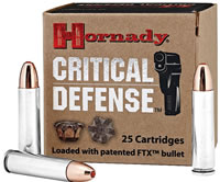 Hornady Critical Defense FTX Rifle Ammunition 81030, 30 Carbine, Flex Tip eXpanding (FTX), 110 GR, 2000 fps, 25 Rd/bx