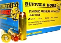 Buffalo Bore Lead Free Handgun Ammunition  3H/20, 45 Colt (LC), Barnes XPB, 225 GR, 1000 fps, 20 Rd/bx