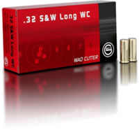 Geco Pistol Ammunition 2127601, 32 S&W Long, Wad Cutter, 100 GR, 666 fps, 50 Rd/bx