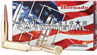 Hornady American Whitetail Rifle Ammunition 8053, 270 Winchester, Soft Point (SP), 130 GR, 3060 fps, 20 Rd/bx