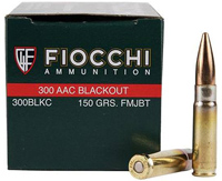 Fiocchi Shooting Dynamics Rifle Ammunition 300BLKC, 300 AAC Blackout, Full Metal Jacket Boat Tail, 150 GR, 50 Rd/bx