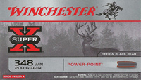 Winchester Super-X Rifle Ammunition X3484, 348 Winchester, Power-Point, 200 GR, 2520 fps, 20 Rd/bx