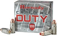 Hornady Critical Duty Pistol Ammunition 91296, 357 Sig, FlexLock, 135 GR, 1225 fps, 20 Rd/bx