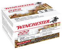 Winchester Rimfire Ammunition 22LR222HP, 22 LR, Copper Plated HP, 36 GR, 1280 fps, 222 Rd Box