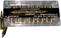 G2 Research 7.62 RIPOUT Rifle Ammunition G2RIP762, 7.62X39mm, 124 GR Hollow Point, 2270 fps, 20 Rd/Bx