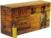 HSM Cowboy Action Pistol Ammunition 44M-11-N, 44 Remington Magnum, Lead Semi-WadCutter, 200 GR, 975 fps, 50 Rds/bx