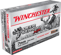 Winchester Deer Season XP Rifle Ammunition X7DS, 7mm Remington Mag, Extreme Point Polymer Tip, 140 GR, 3100 fps,20 Rd/bx