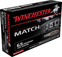 Winchester Sierra MatchKing S65CM, 6.5 Creedmoor, Boat Tail Hollow Point, 140 GR, 2556 fps, 20 Rd/bx