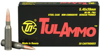 Tulammo Rifle Ammunition TA545390, 5.45mmX39mm, Full Metal Jacket (FMJ), 60 GR, 20 Rd/bx