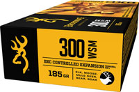 Browning BXC Controlled Expansion Ammunition B192230001, 300 WSM, BXC, 185 GR, 2885 fps, 20 Rd/Bx