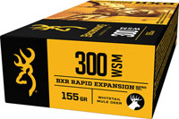 Browning BXR Rapid Expansion Rifle Ammunition B192130001, 300 WSM, BXR, 155 GR, 3260 fps, 20 Rd/Bx