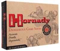 Hornady Dangerous Game Rifle Ammunition 82681, 500-416 Nitro Express, Dangerous Game Expanding, 400 GR, 20 Rd/Bx