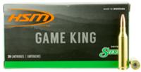 HSM Game King Rifle Ammunition 2439N, 243 Winchester, Hollow Point Boat Tail, 85 GR, 3000 fps, 20 Rd/Bx