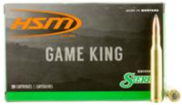 HSM Game King Rifle Ammunition 27013N, 270 Winchester, Spitzer Boat Tail, 150 GR, 20 Rd/Bx