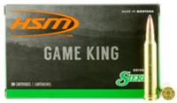 HSM Game King Rifle Ammunition 300WINMAG41N, 300 Win Mag, Spitzer Boat Tail, 180 GR, 20 Rd/Bx