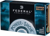 Federal PowerShok Lead Free Rifle Ammunition 24385LFA, 243 Winchester, Copper, 85 GR, 20 Rd/Bx